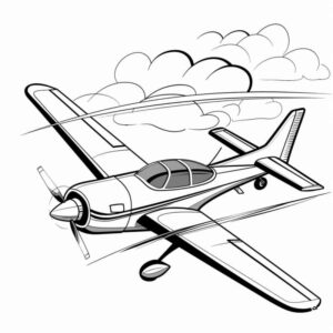 Desenho de Desenho Aviao Monomotor Acrobatico