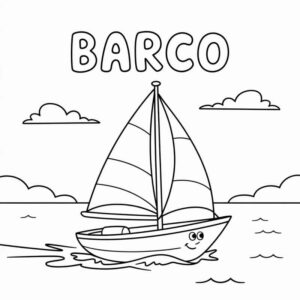 Desenho de Desenho Barco Para Colorir