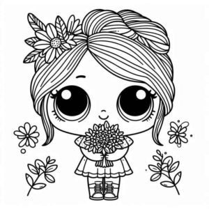 Desenho de Desenho Boneca Lol Grandes Olhos Buque