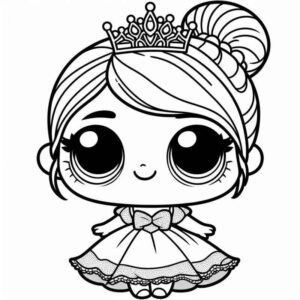 Desenho de Desenho Boneca Lol Princesa Grandes Olhos