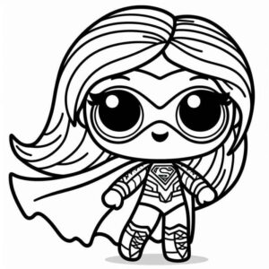Desenho de Desenho Boneca Lol Super Heroina