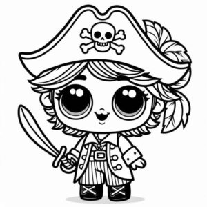 Desenho de Desenho Boneca Lol Surprise Pirata