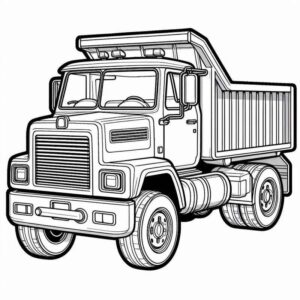 Desenho de Desenho Caminhao Basculante Detalhado