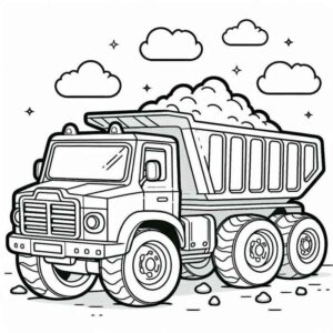 Desenho de Desenho Caminhao Basculante Para Colorir