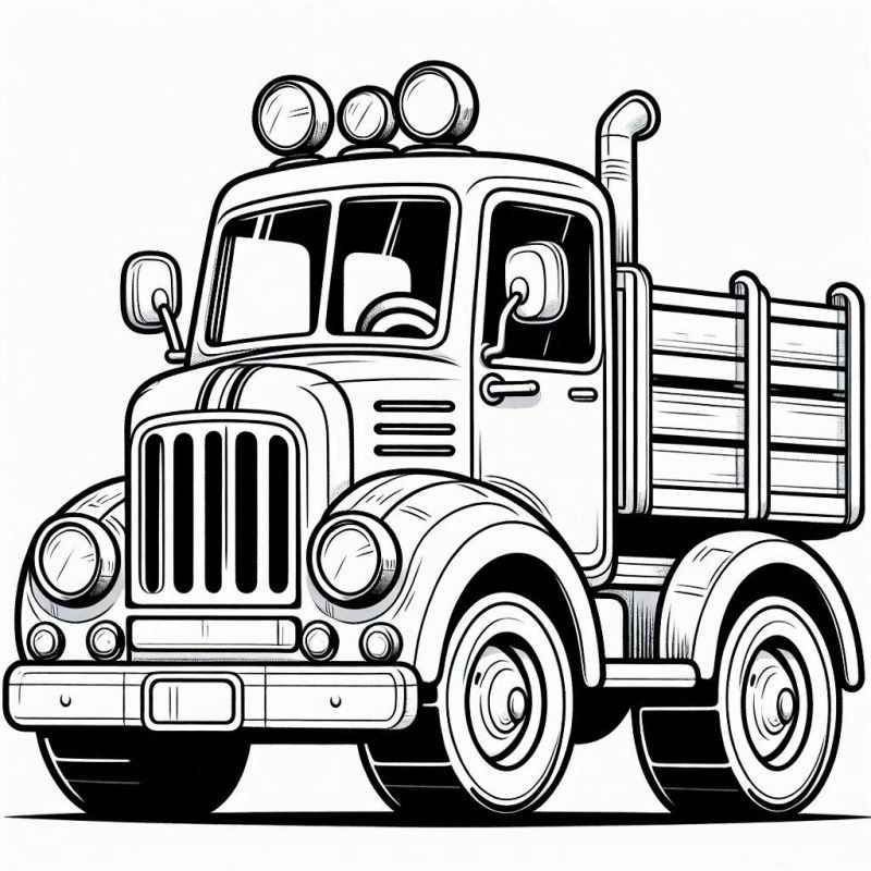 Desenho de Desenho Caminhao Detalhado Para Colorir
