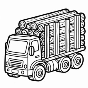 Desenho de Desenho Caminhao Toras Madeira