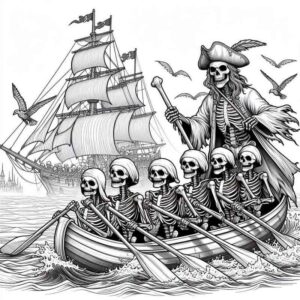 Desenho de Desenho Capitao Esqueleto Piratas