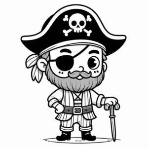 Desenho de Desenho Cartoon Pirata