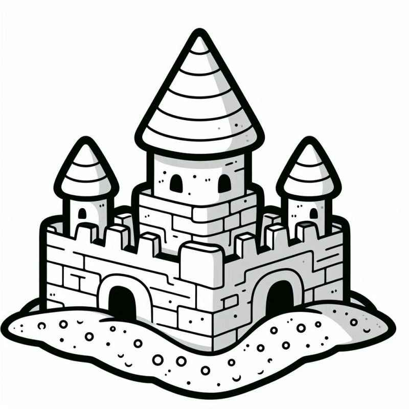 Desenho de Desenho Castelo Lindo Para Colorir
