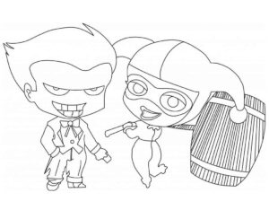 Desenho de Desenho Chibi Arlequina 1 Para Colorir