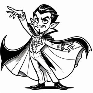 Desenho de Desenho Conde Dracula Halloween