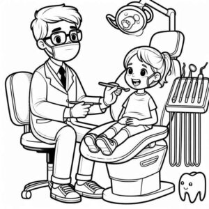 Desenho de Desenho Consultorio Odontologico Dentista Menina