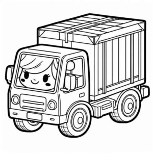 Desenho de Desenho Contornavel Caminhao