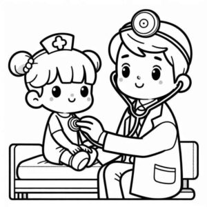Desenho de Desenho Crianca Medico Colorir