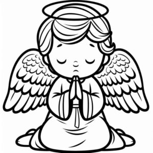 Desenho de Desenho De Anjo Simples Cativante