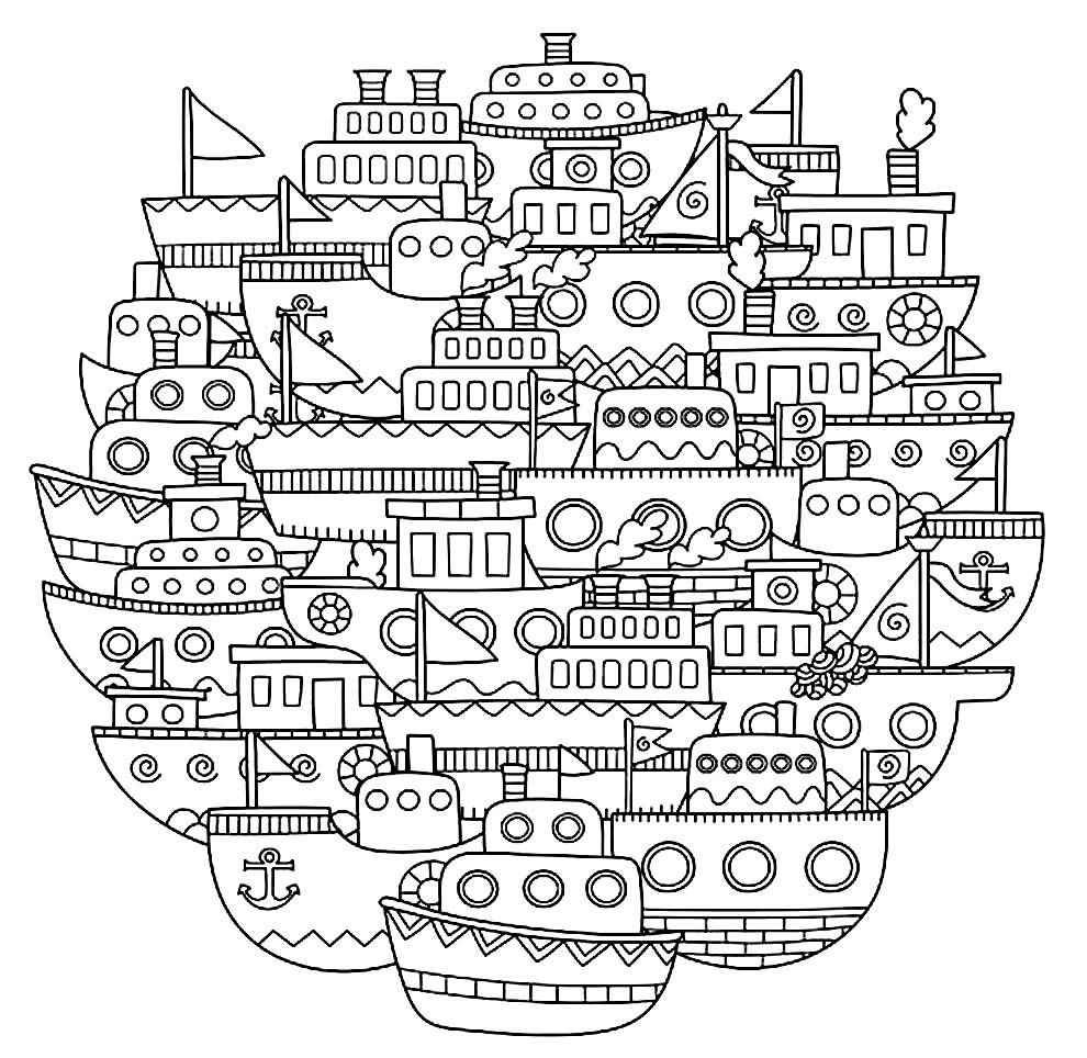 Desenho de Desenho De Barco Para Colorir 7