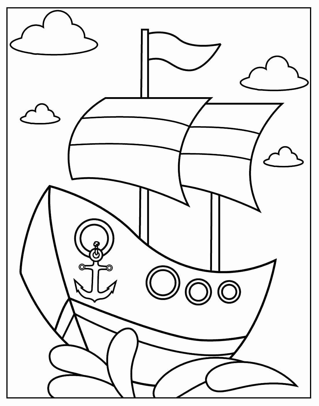 Desenho de Desenho De Barco Para Pintar 5