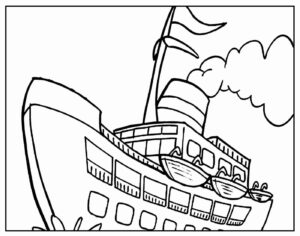 Desenho de Desenho De Barco Para Pintar 8