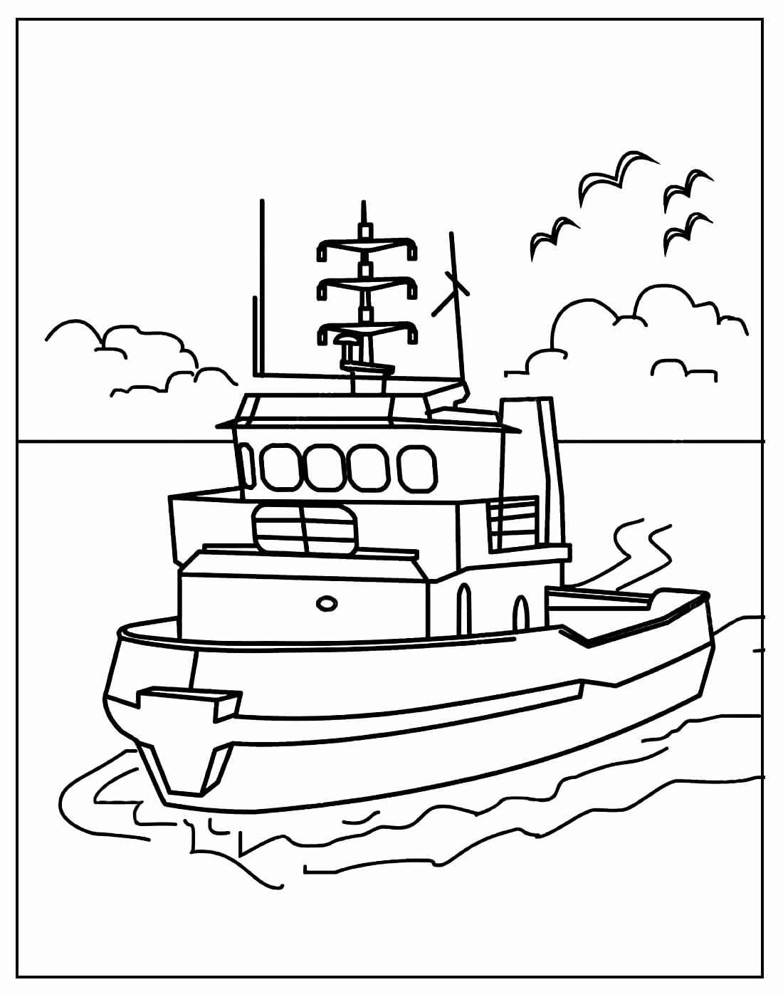 Desenho de Desenho De Barco Para Pintar 9