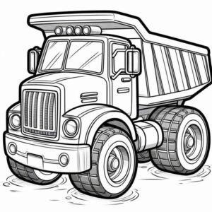 Desenho de Desenho Detalhado Caminhao Basculante Colorir
