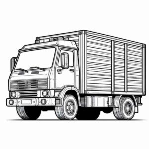 Desenho de Desenho Detalhado Caminhao Carga