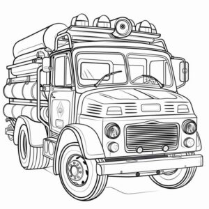 Desenho de Desenho Detalhado Caminhao Colorir 1