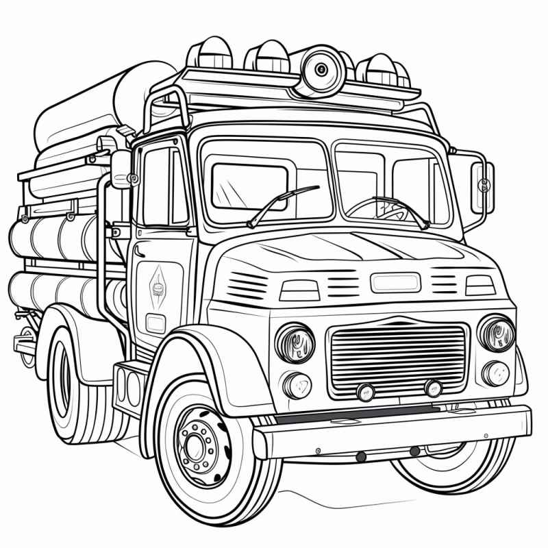 Desenho de Desenho Detalhado Caminhao Colorir 1