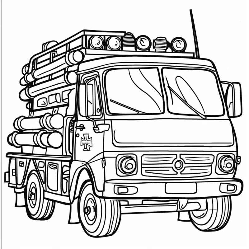 Desenho de Desenho Detalhado Caminhao Colorir