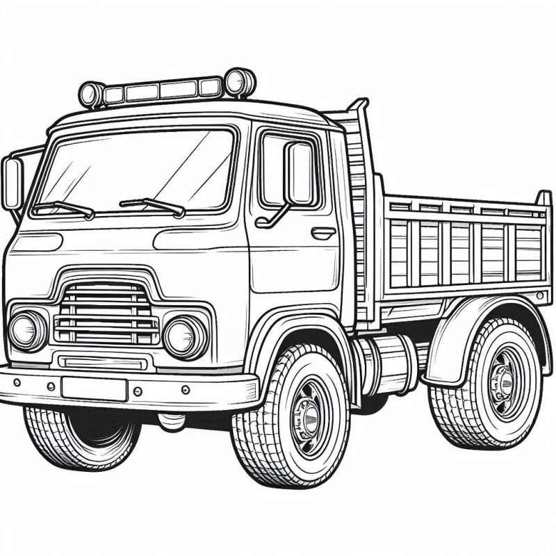 Desenho de Desenho Detalhado Caminhao