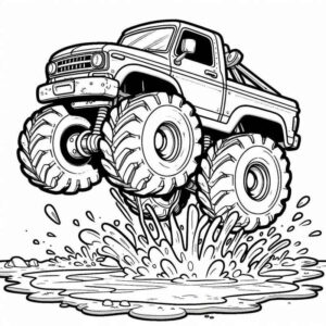 Desenho de Desenho Detalhado De Monster Truck