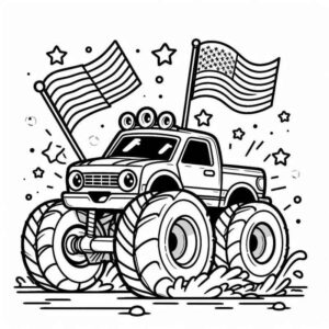 Desenho de Desenho Detalhado Monster Truck 1