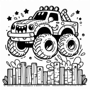 Desenho de Desenho Detalhado Monster Truck 2