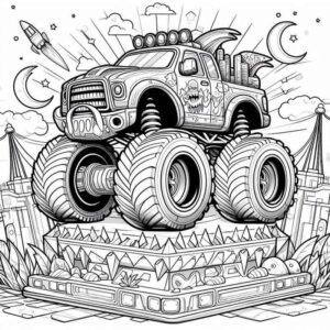Desenho de Desenho Detalhado Monster Truck Colorir
