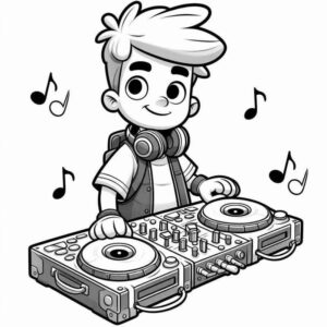 Desenho de Desenho Dj Colorir Para Criancas
