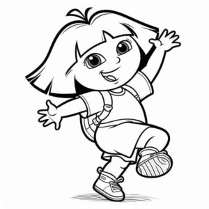 Desenho de Desenho Dora Aventureira Detalhado