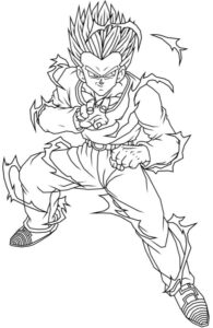 Desenho de Desenho Dragon Ball Gt Para Colorir Goten