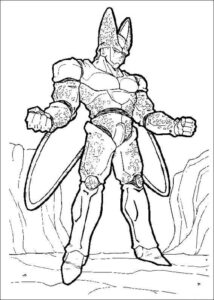 Desenho de Desenho Dragon Ball Z Imprimir Cell Perfeito