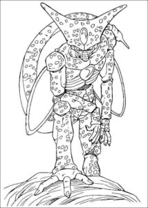 Desenho de Desenho Dragon Ball Z Imprimir Cell Primeira Forma
