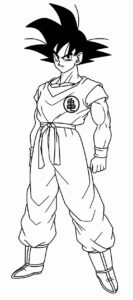 Desenho de Desenho Dragon Ball Z Para Colorir Goku Jovem