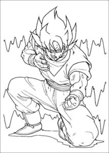 Desenho de Desenho Dragon Ball Z Para Colorir Goku Ss1