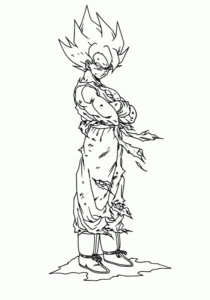 Desenho de Desenho Dragon Ball Z Para Colorir Ssj 1