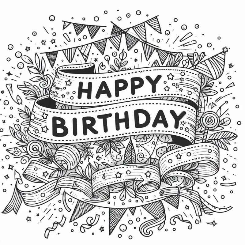 Desenho de Desenho Festa Aniversario Colorir