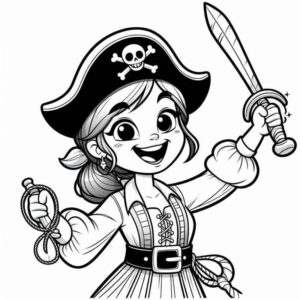 Desenho de Desenho Jovem Pirata Animada