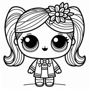 Desenho de Desenho Kawaii Boneca Lol Para Colorir