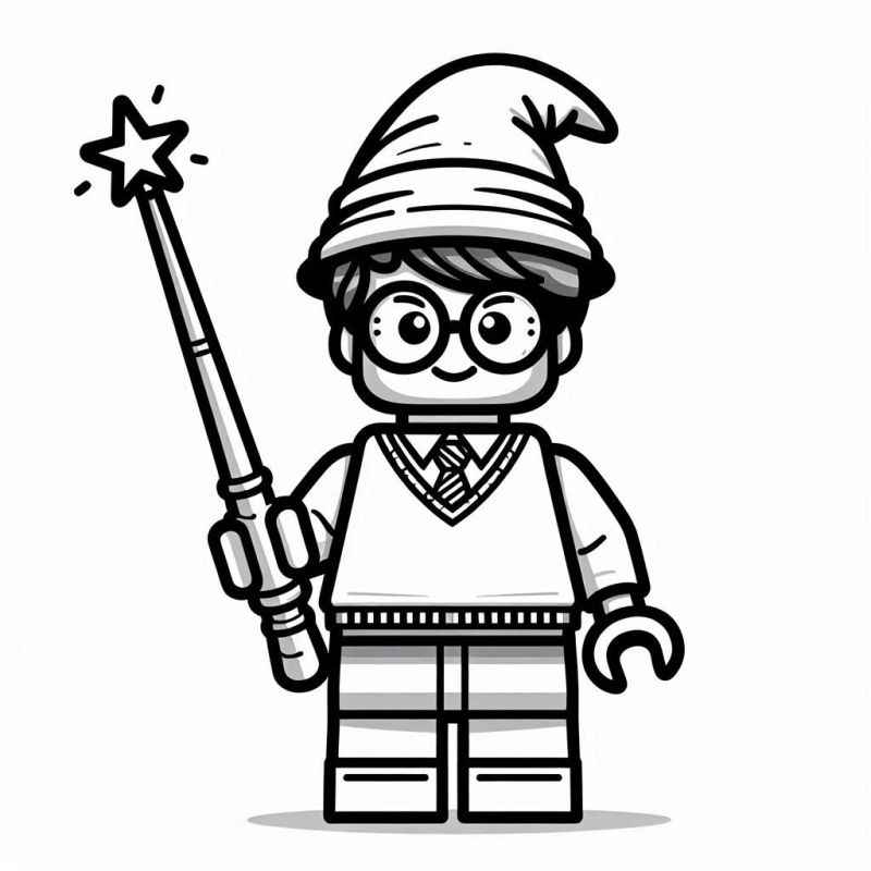 Desenho de Desenho Lego Mago Para Colorir