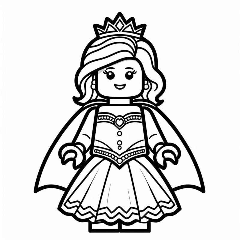 Desenho de Desenho Lego Princesa Para Colorir