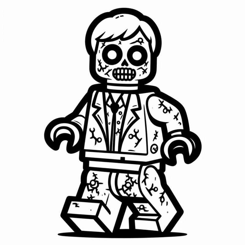 Desenho de Desenho Lego Zumbi Para Colorir