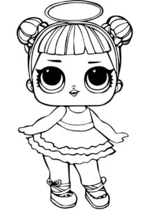 Desenho de Desenho Lol Surprise Para Colorir Boneco Lol Sugar A4
