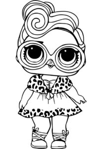 Desenho de Desenho Lol Surprise Para Colorir Dollface A4