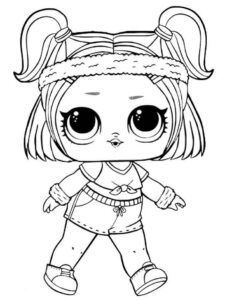 Desenho de Desenho Lol Surprise Para Colorir Esportista